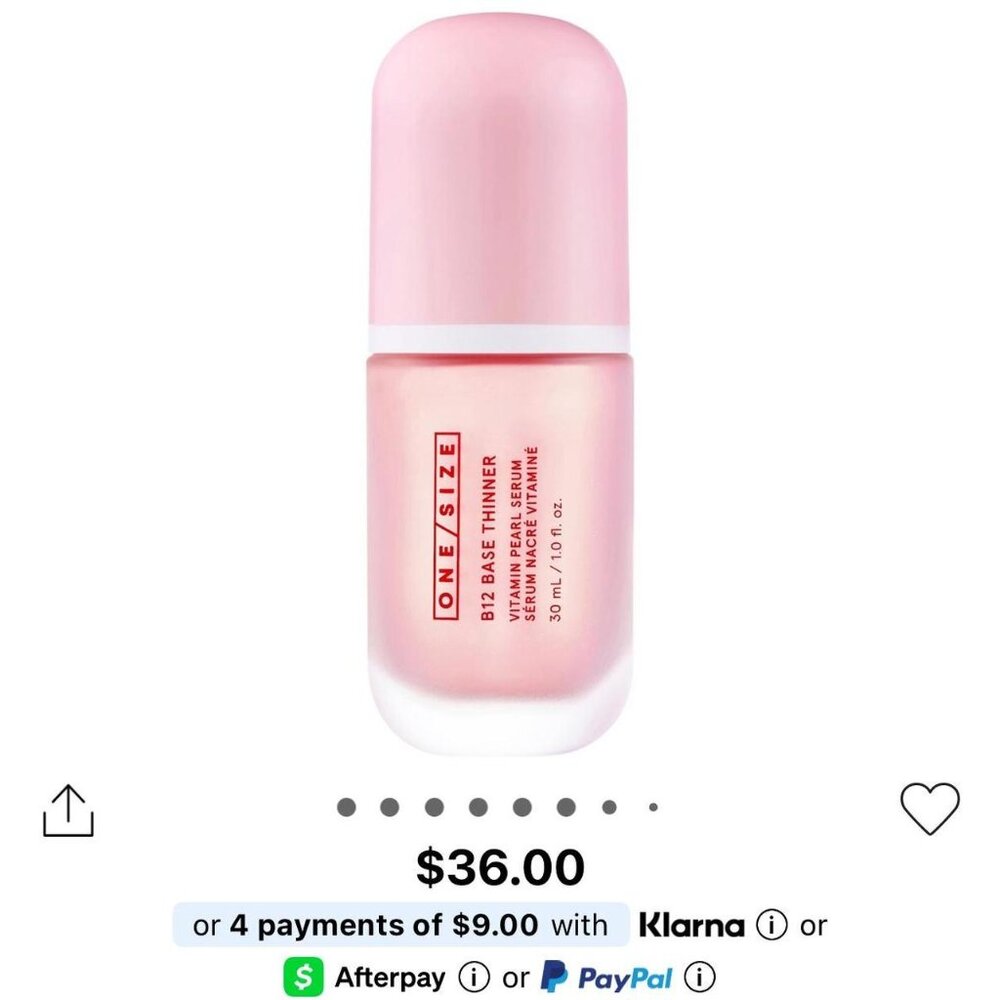 NWT ONE/SIZE B12 Base Thinner Luminous Vitamin Pearl Boosting Serum MSRP $36